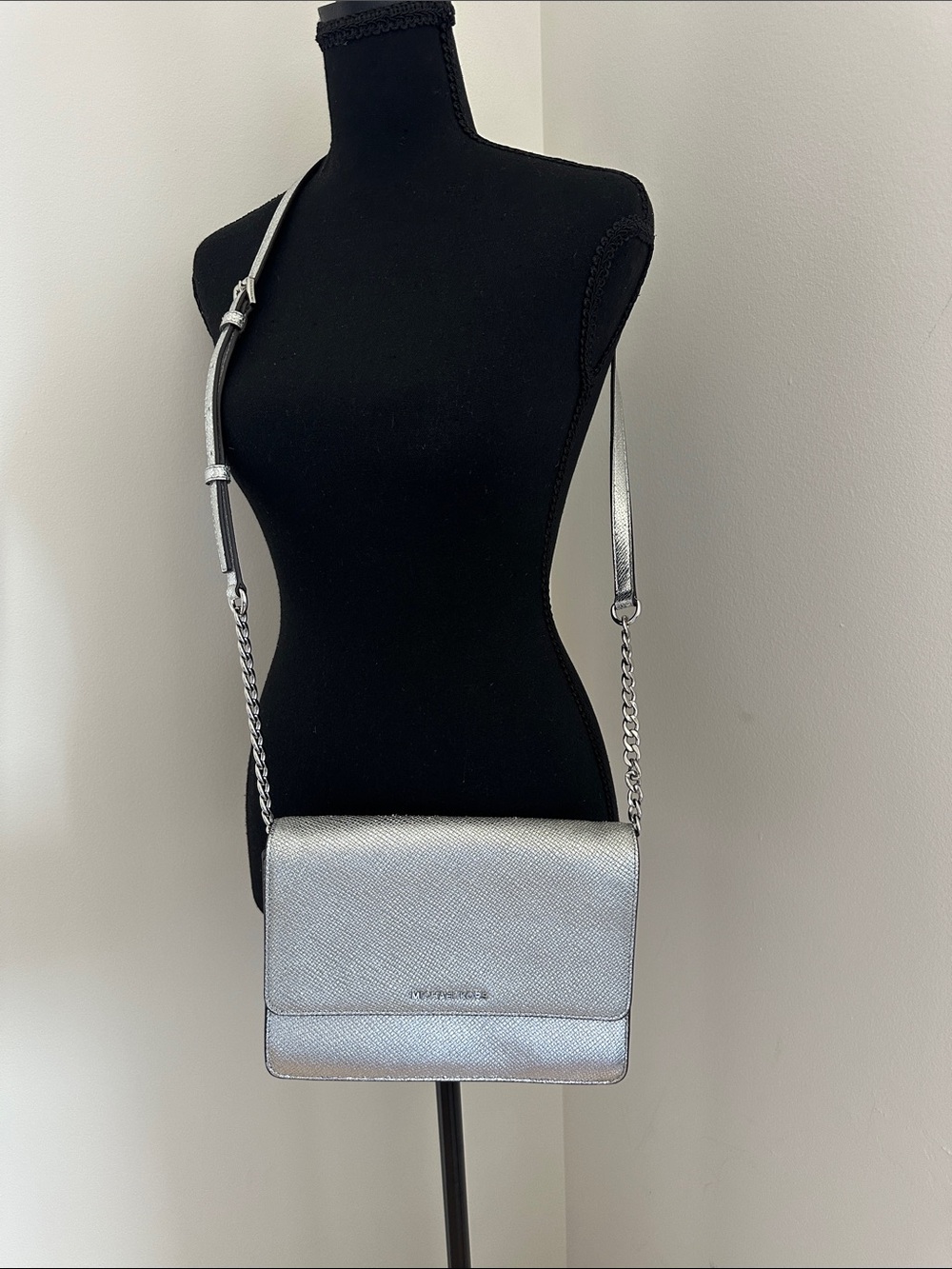 MICHAEL Michael Kors Metallic Silver Crossbody Bag